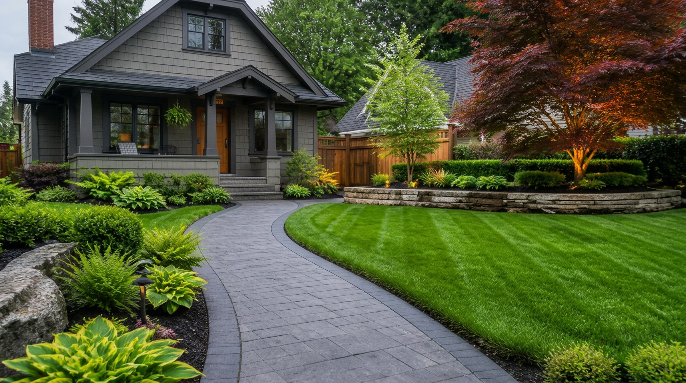 Beautifully landscaped Pacific Northwest home in Vancouver, WA